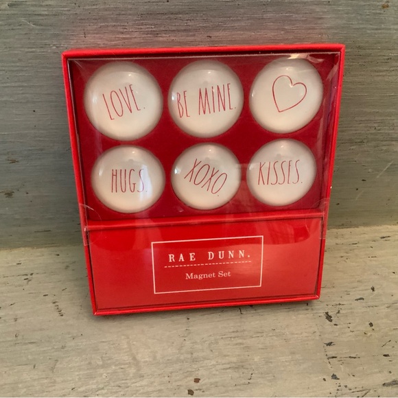 Rae Dunn Other - Rae Dunn LOVE Glass Dome Magnets Set of 6 New in Box